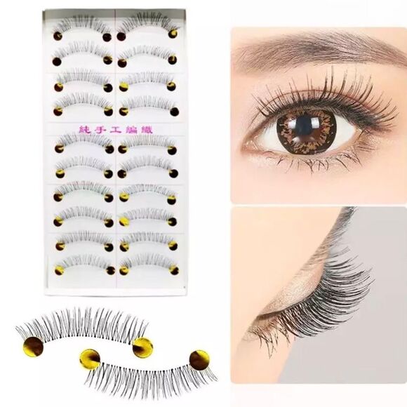🆕1 Box / 10 Pairs False Eyelashes - Picture 1 of 6